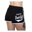 Women`s Collage black Retro shorts with attitude!